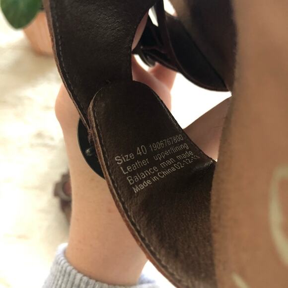 Dansko Fern Brown Leather Buckle Wedges - Picture 10 of 10